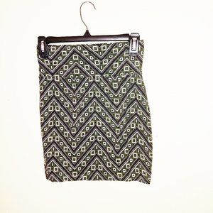 charlotte russe pattern green mini bodycon skirt